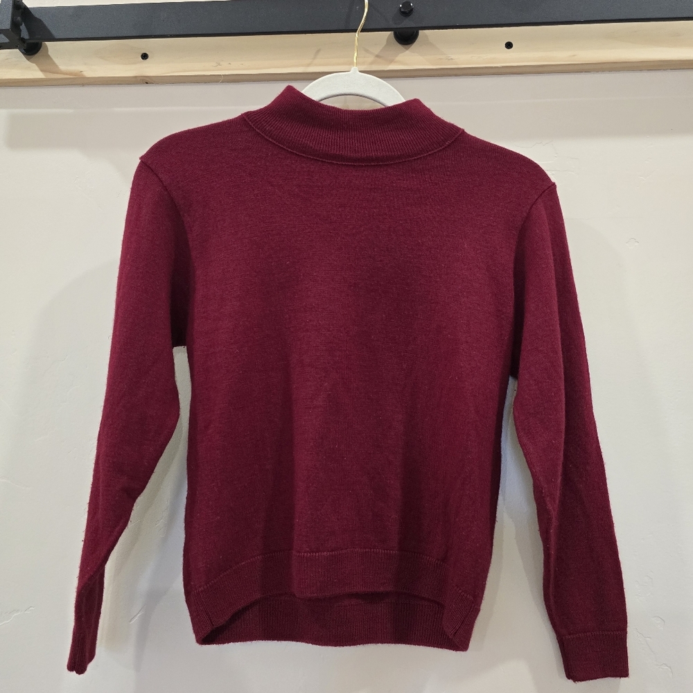 Pendleton Kid’s Red 100% Virgin Wool Vintage Turtleneck Sweater Fits Medium